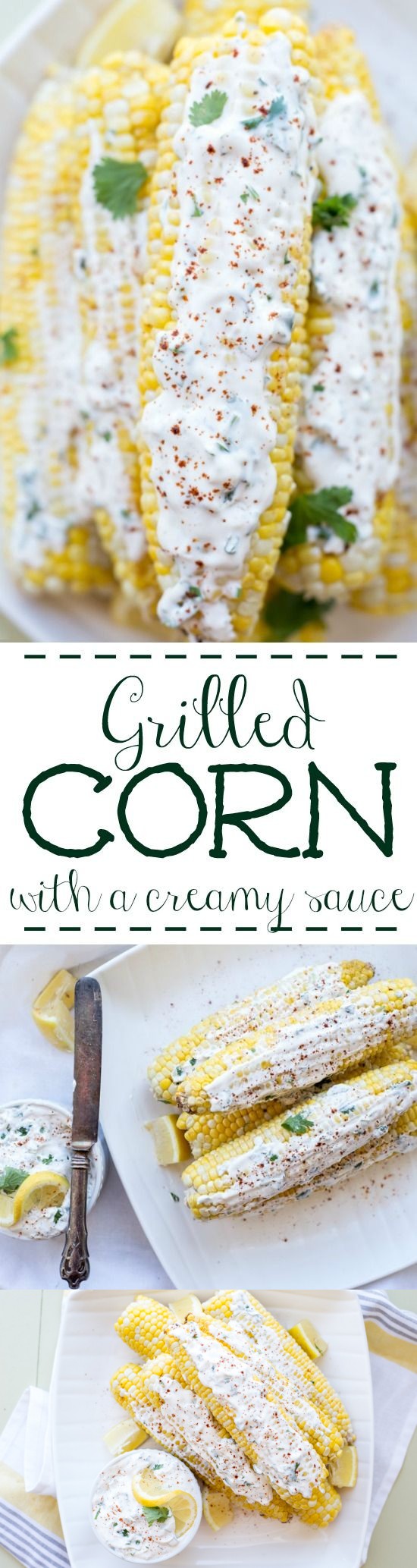 Grilled Corn with a Creamy Spread