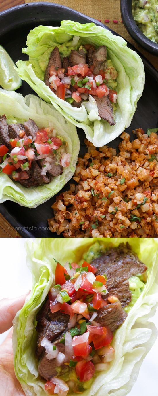 Grilled Steak Lettuce Tacos