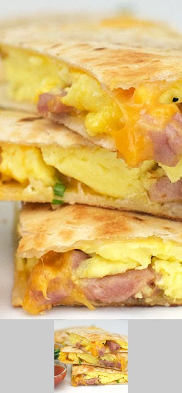 Ham and Cheese Breakfast Quesadillas