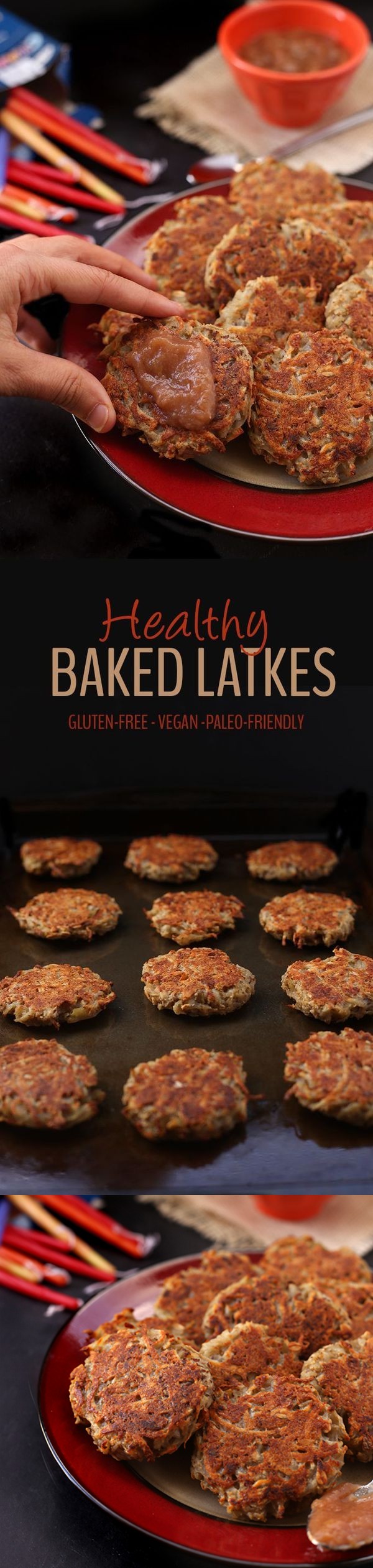 Healthy Baked Latkes – Gluten-Free + Vegan