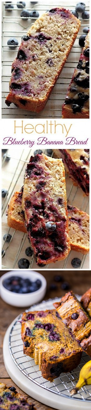 Healthy Blueberry Banana Bread