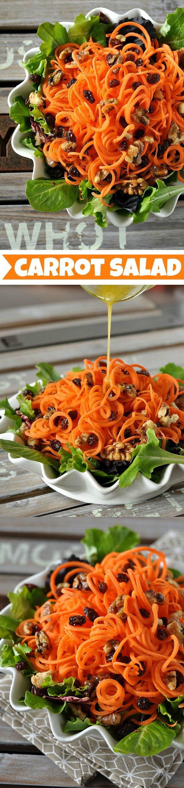 Healthy Carrot Salad with Lemon Honey Dijon Dressing