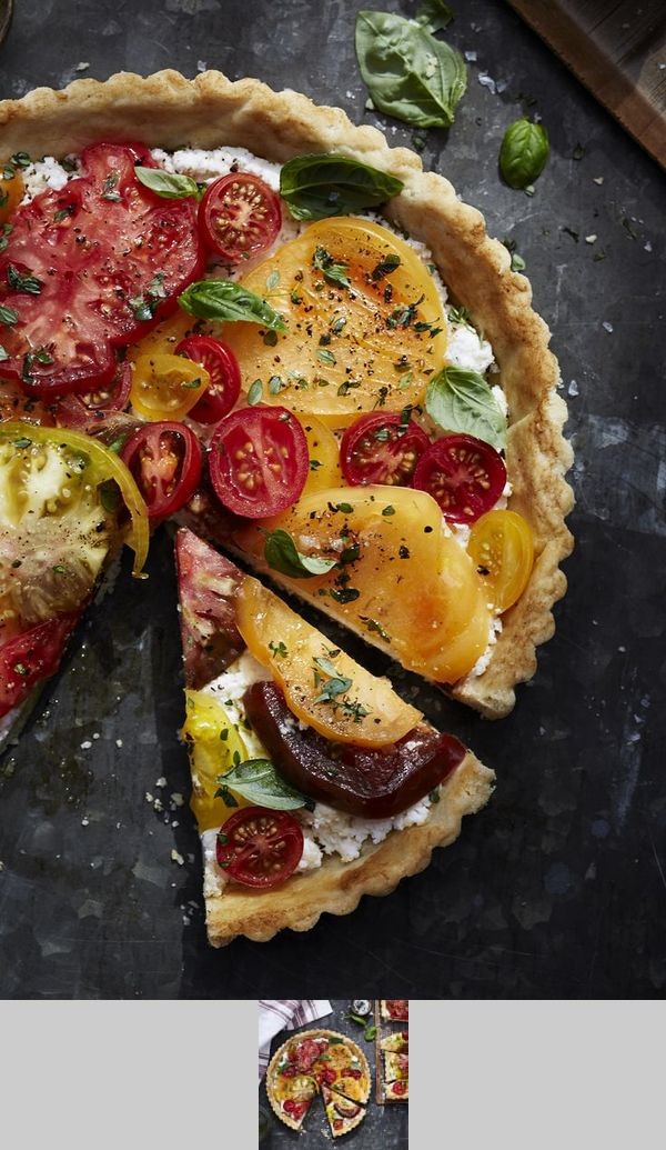 Heirloom Tomato Tart with Ricotta and Basil