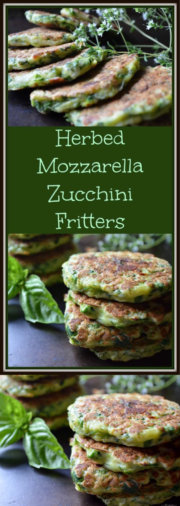 Herbed Mozzarella Zucchini Fritters