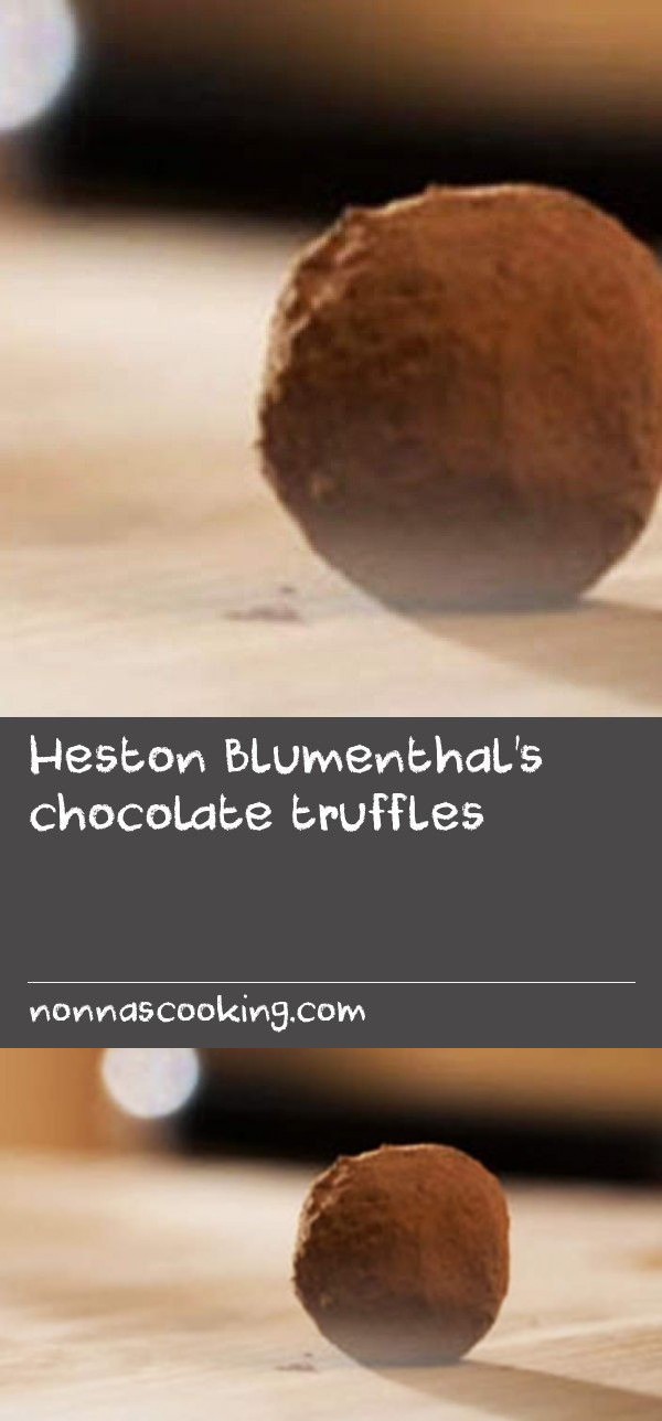 Heston Blumenthal's chocolate truffles