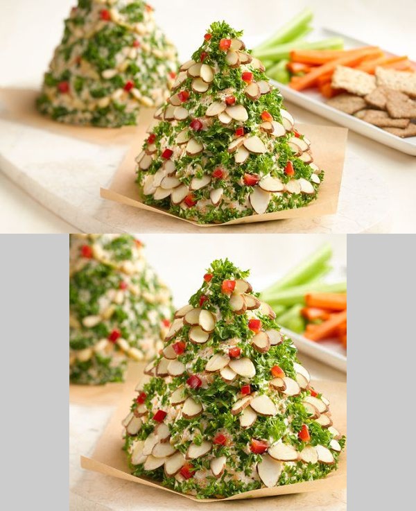 Holiday Tree-Shaped Cheese Ball