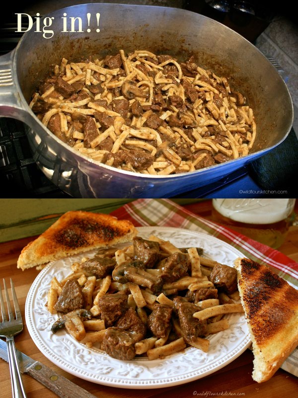 Home-Style Beef 'n Noodles with Mushrooms & Onions