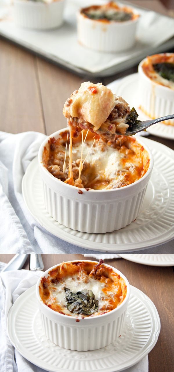 Homemade Mini Lasagnas