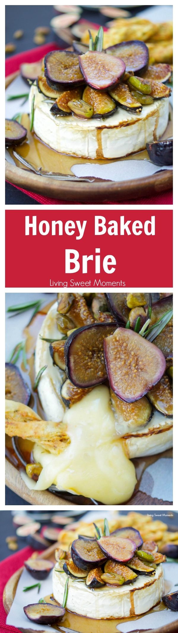 Honey Baked Brie With Figs And Rosemary