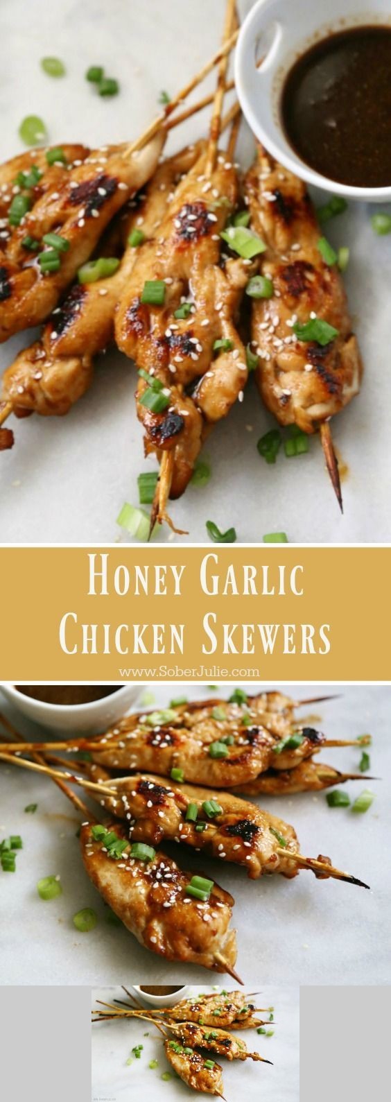 Honey Garlic Chicken Skewers