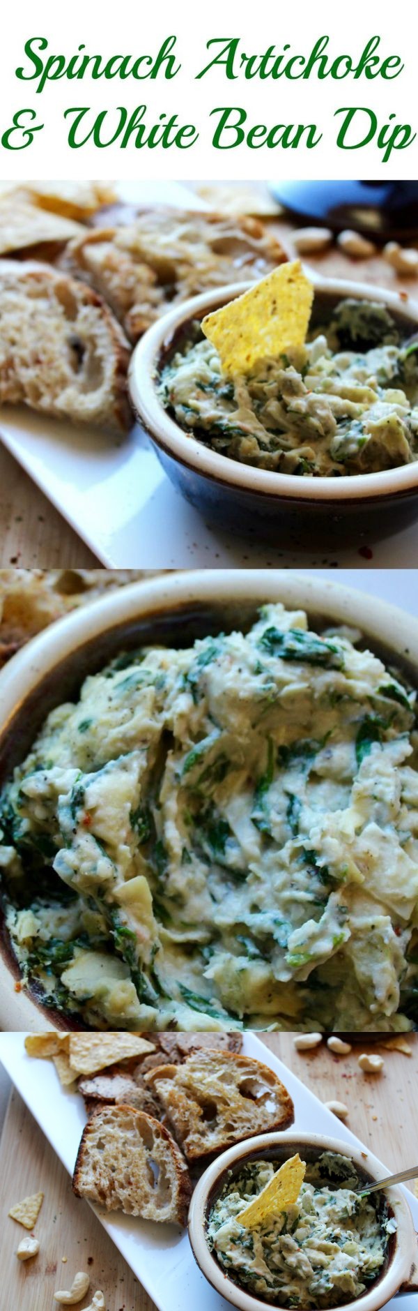 Hot Spinach, Artichoke and White Bean Dip