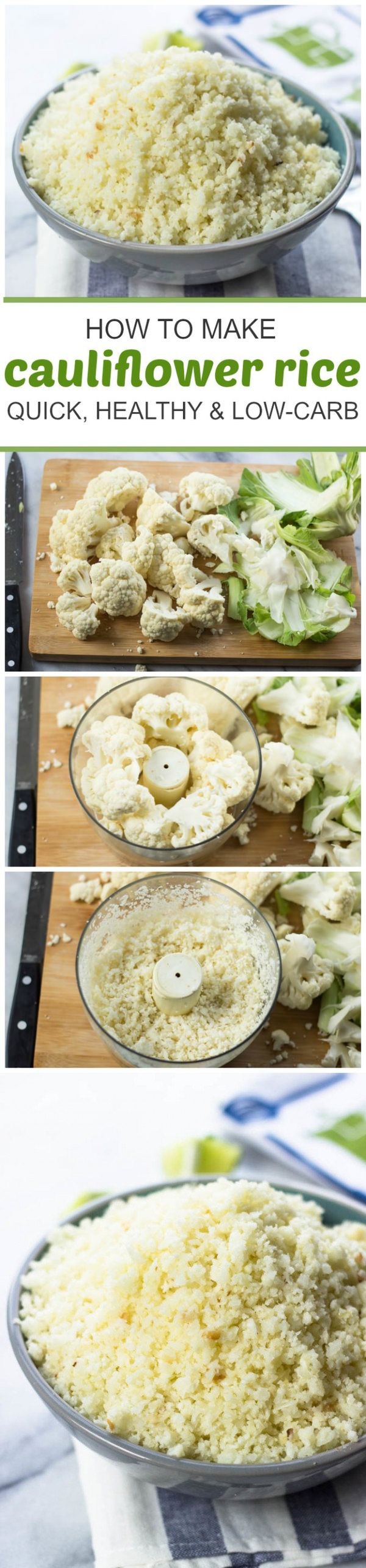 How To Make Cauliflower Rice (Quick, Healthy, Low-Carb, Paleo