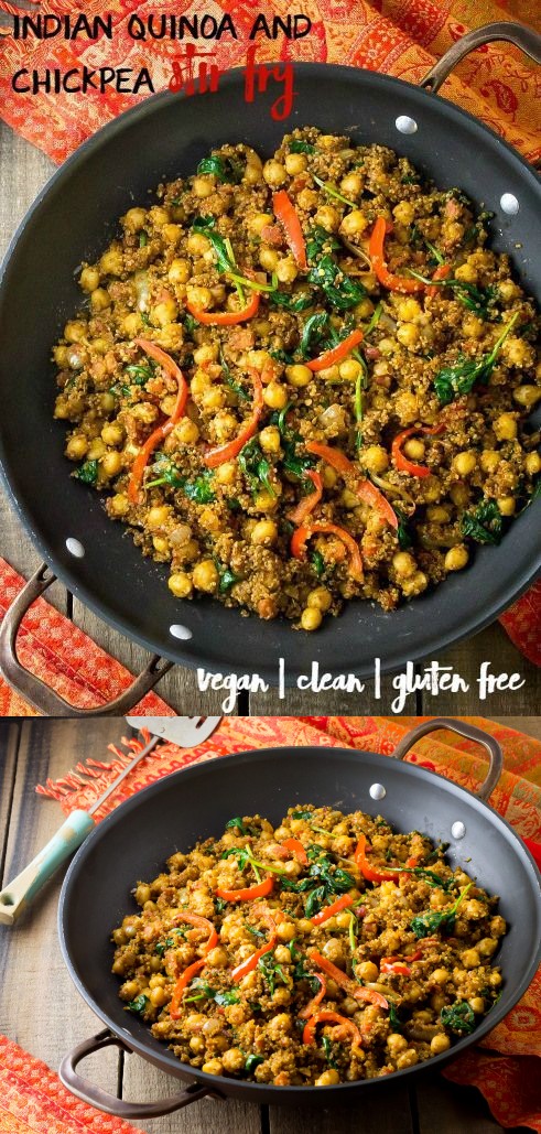 Indian Quinoa and Chickpea Stir Fry