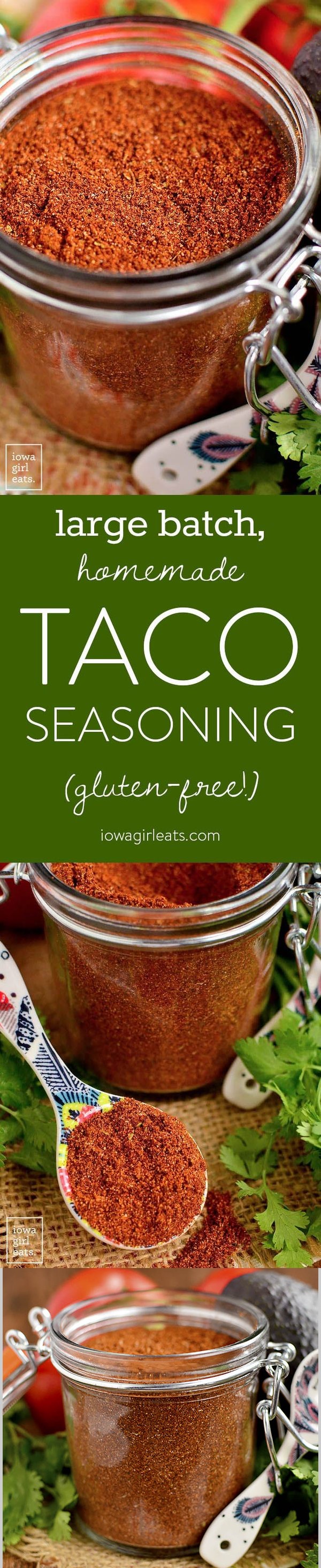 Large Batch Homemade Taco Seasoning - Iowa Girl Eats