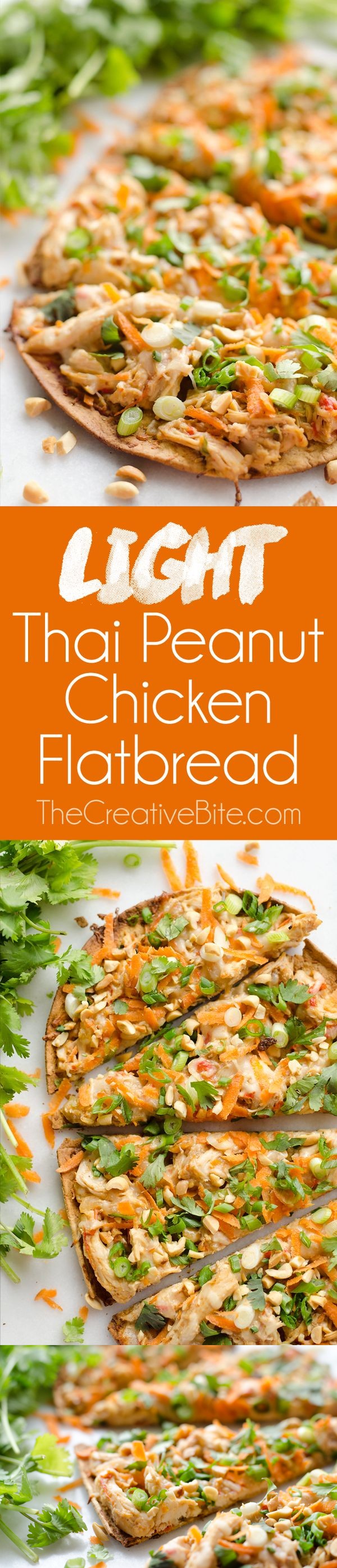 Light Thai Peanut Chicken Flatbread