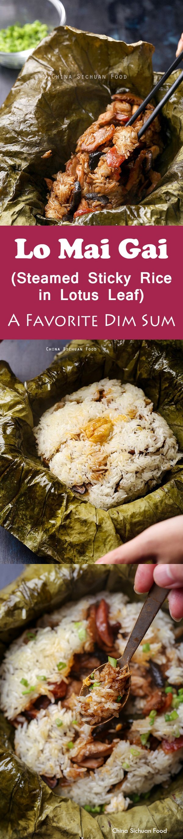 Lo Mai Gai (Steamed Sticky Rice in Lotus Leaf