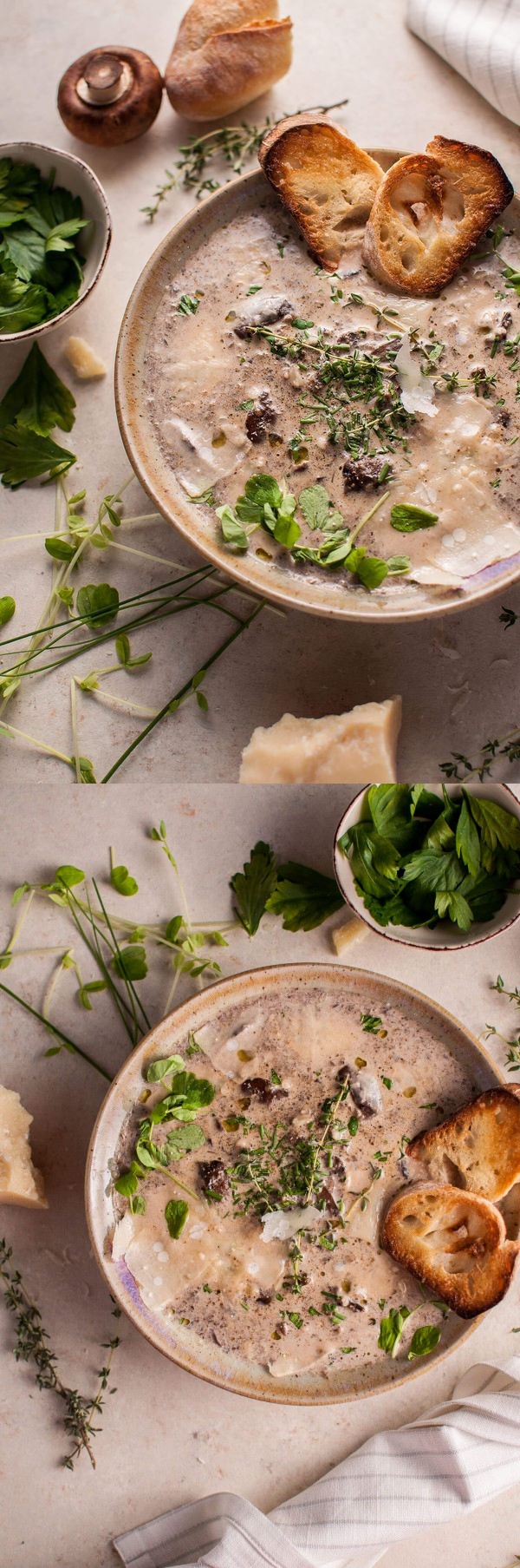 Loaded Creamy Mushroom Soup