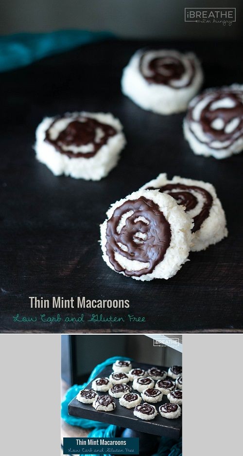 Low Carb Thin Mint Macaroon Cookies - Gluten Free