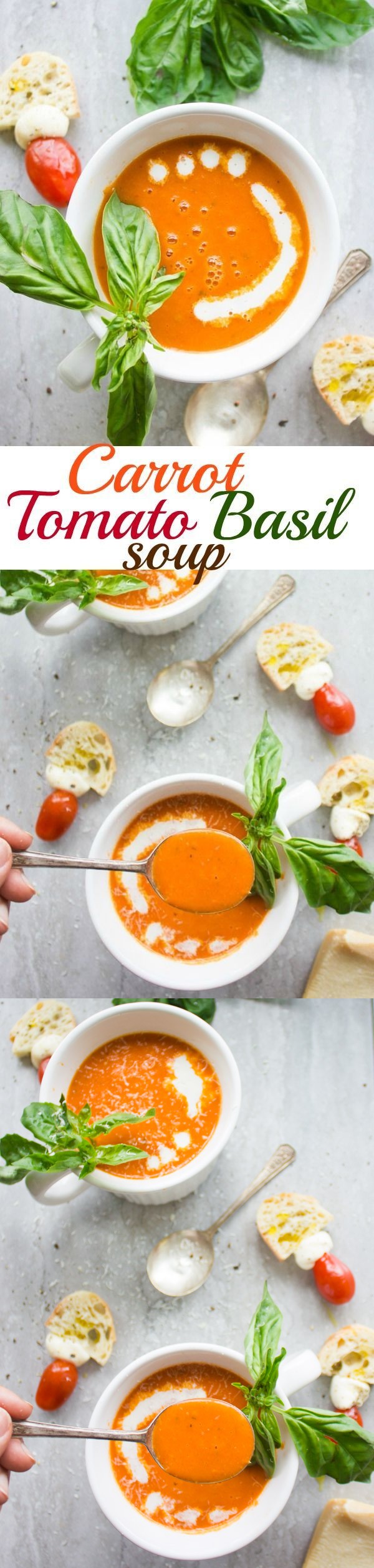 Luscious Carrot Tomato Basil Soup