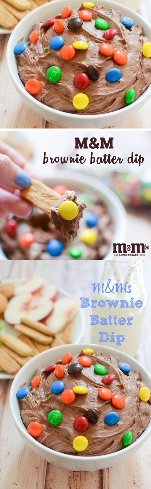 M&Ms Brownie Batter Dip