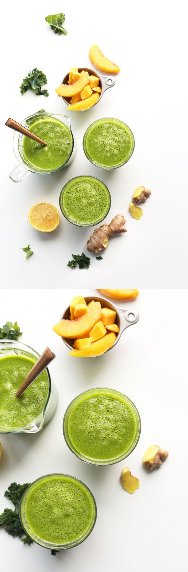 Mango Ginger Kale Green Smoothie