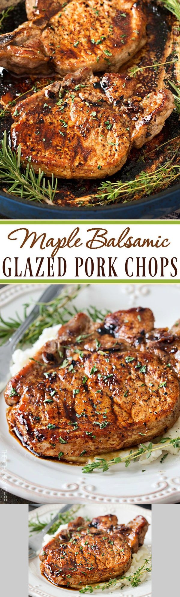 Maple Balsamic Glazed Pork Chops