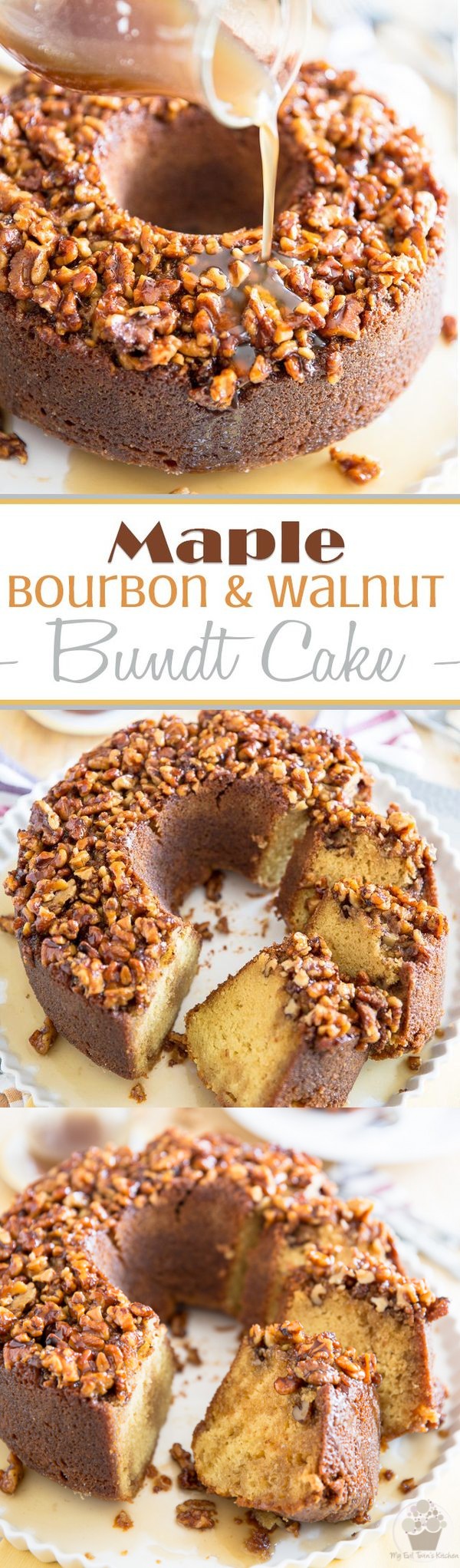 Maple Bourbon Walnut Cake