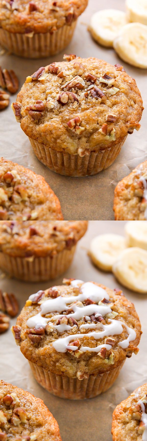 Maple Pecan Banana Muffins