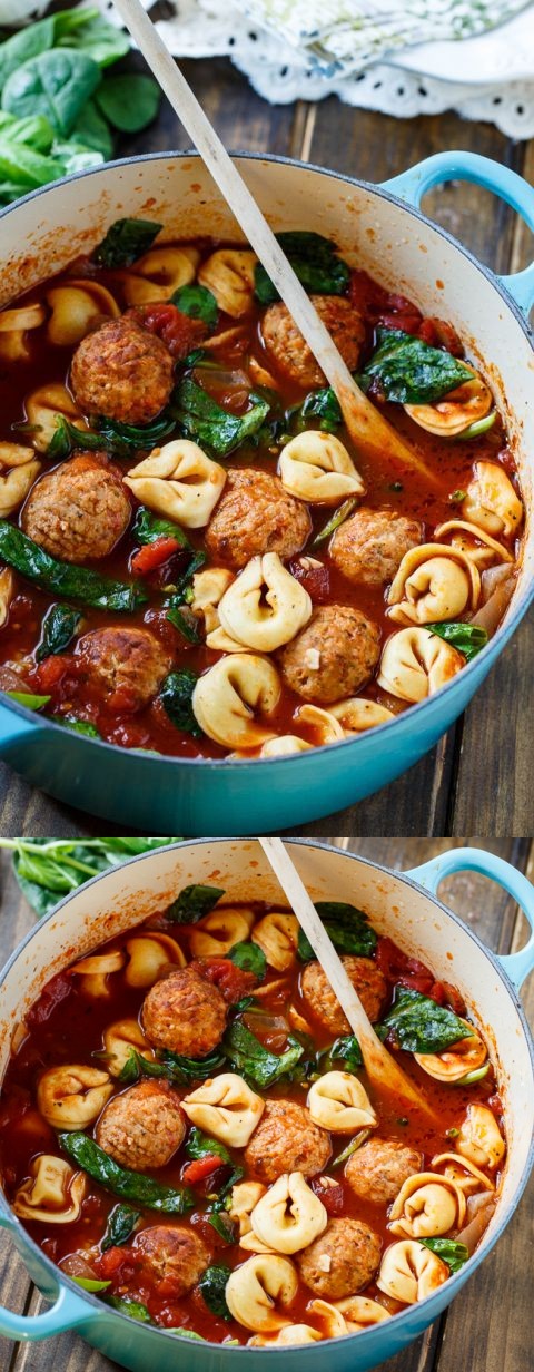 Meatball and Tortellini Soup