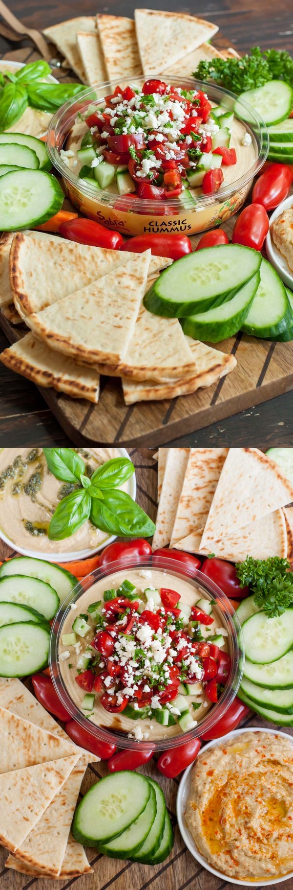 Mediterranean Bruschetta Hummus Platter