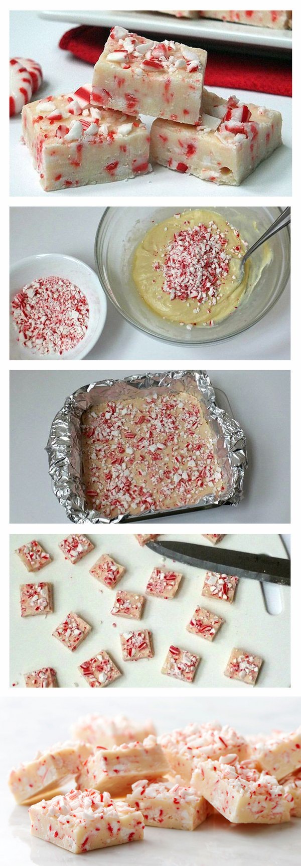 Microwave Candy Cane Fudge