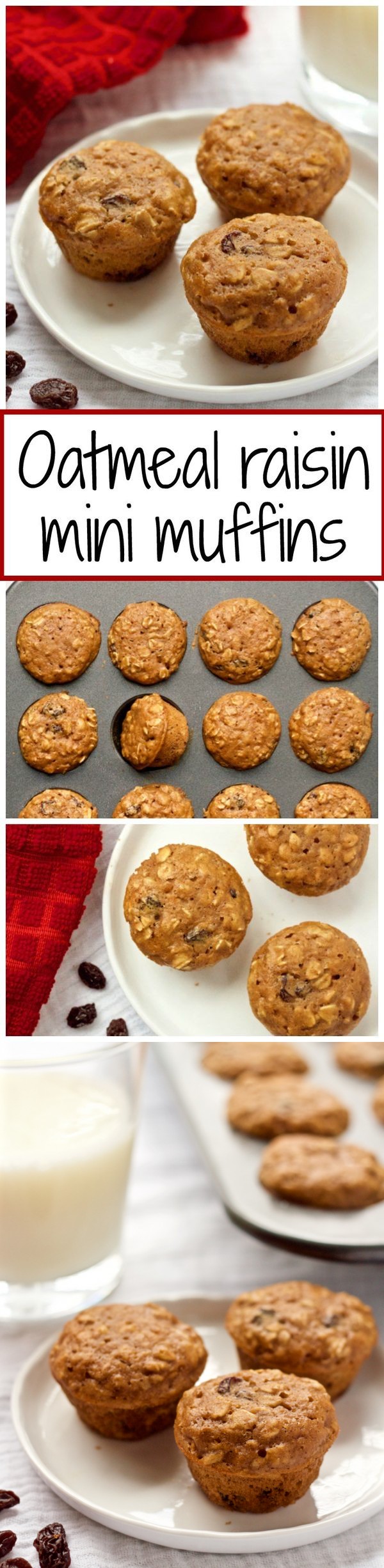 Mini oatmeal raisin toddler muffins
