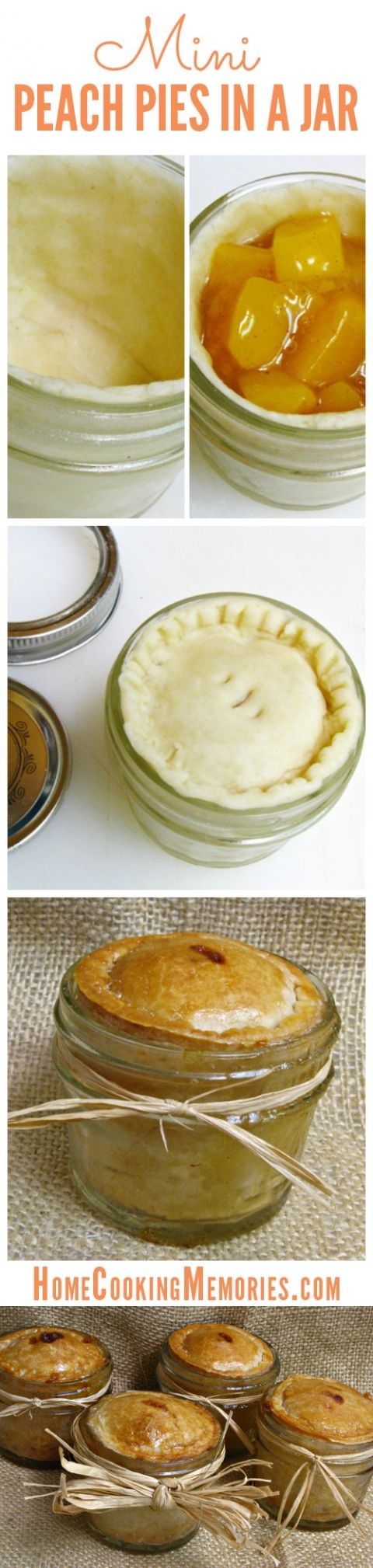 Mini Peach Pies in a Jar