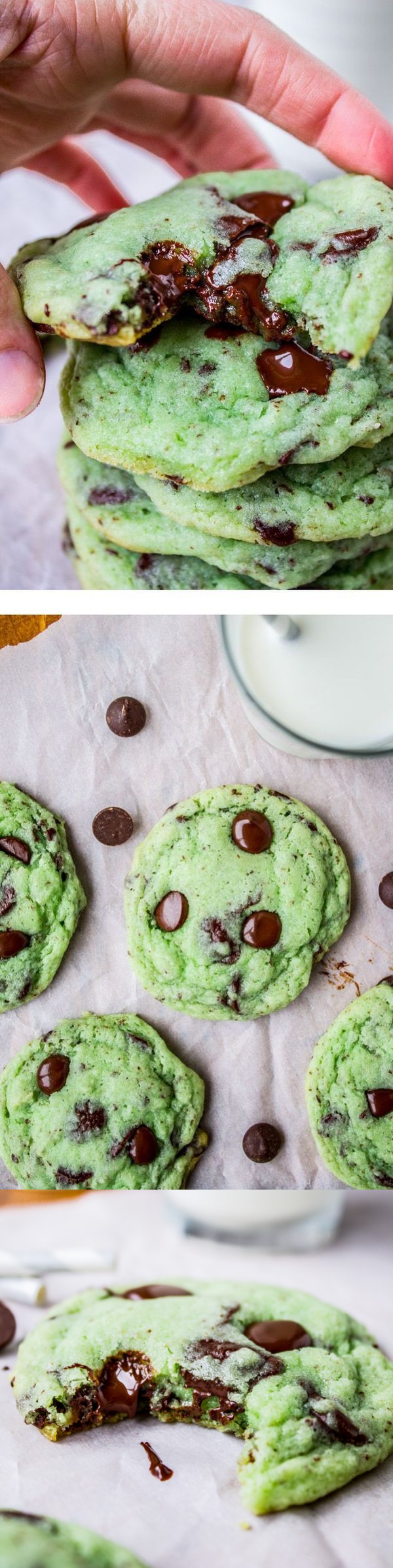 Mint Chocolate Chip Cookies