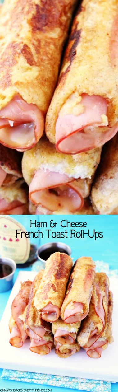 Monte Cristo (Ham & Cheese French Toast Roll-Ups