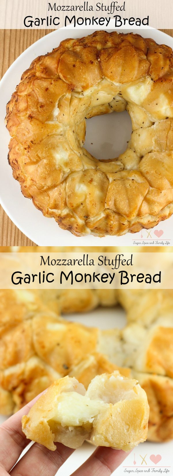 Mozzarella Stuffed Garlic Monkey Bread