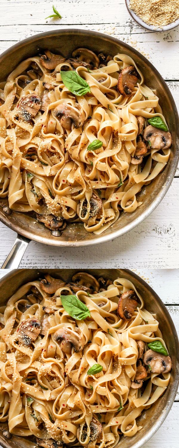 Mushroom Pasta with Creamy Peppercorn Sauce