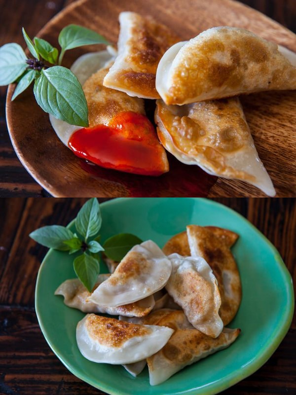 Mushroom Tofu Potstickers