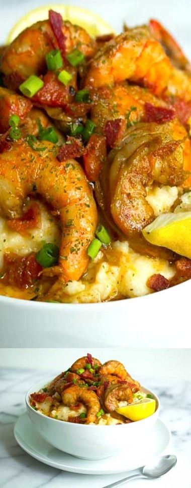New Orleans BBQ Shrimp and Grits