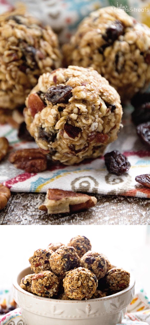 No Bake Oatmeal Raisin Energy Balls