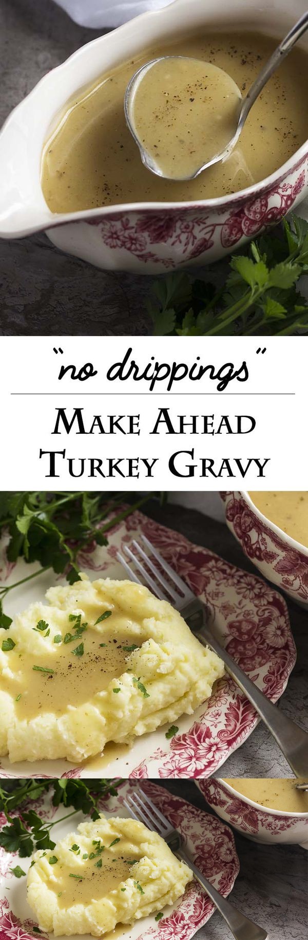 No Drippings Make Ahead Turkey Gravy