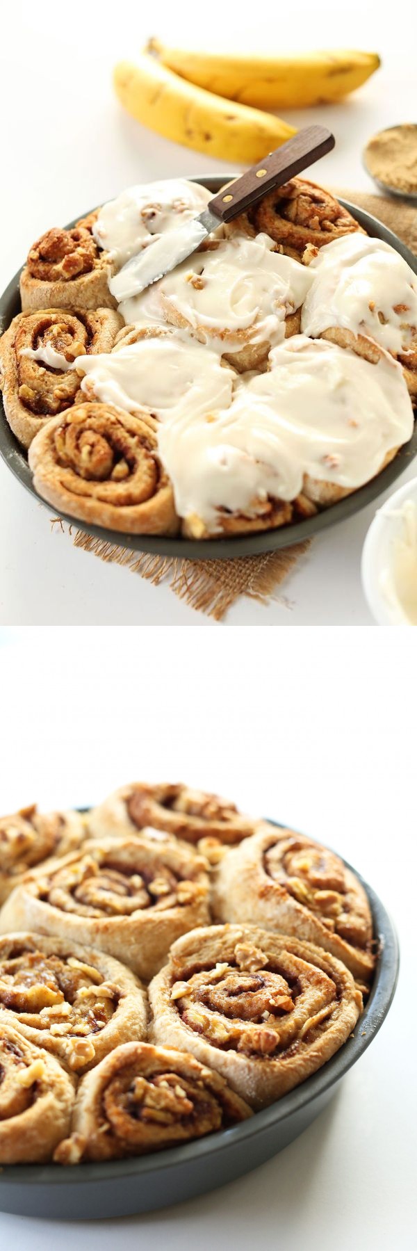 One Bowl Banana Bread Cinnamon Rolls