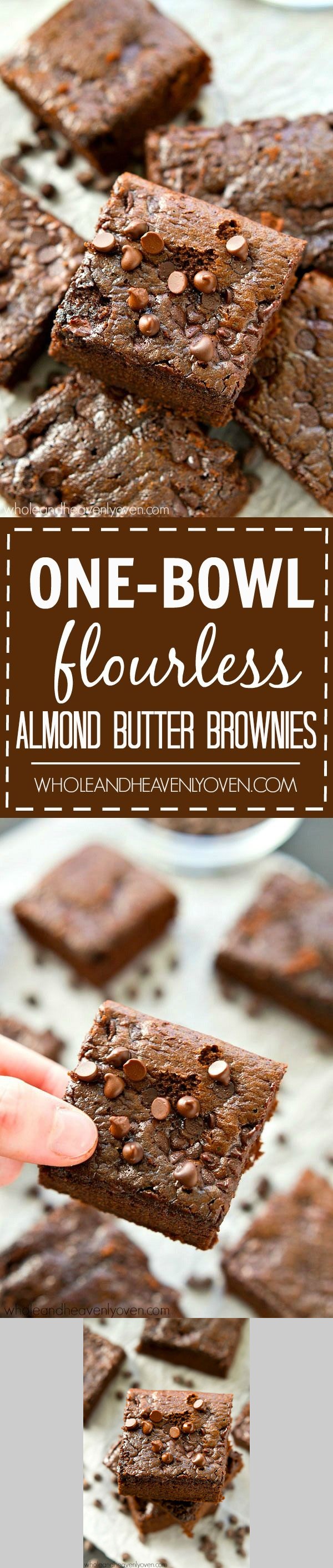 One-Bowl Flourless Almond Butter Brownies