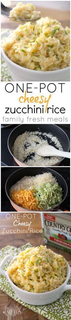 One Pot Cheesy Zucchini Rice