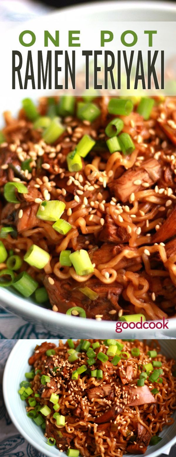 One Pot Teriyaki Ramen Chicken