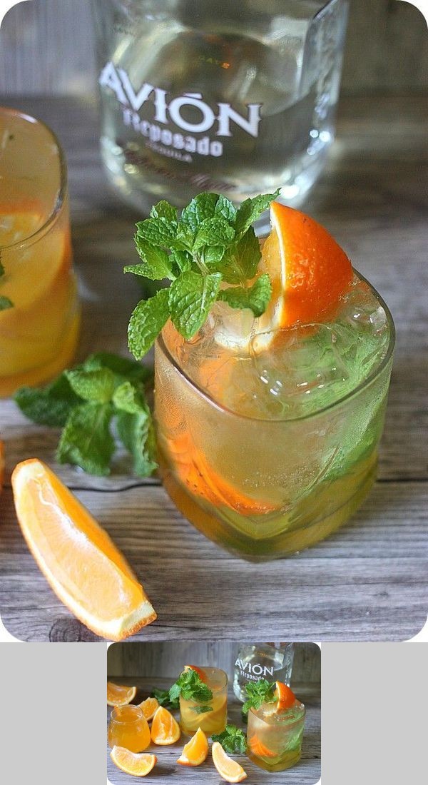 Orange Mint Tequila Cocktail