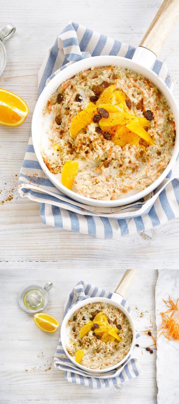 Orange raisin porridge