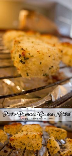 Panko-Parmesan Crusted Halibut