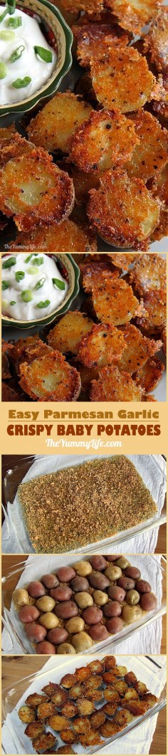 Parmesan Garlic Roasted Baby Potatoes