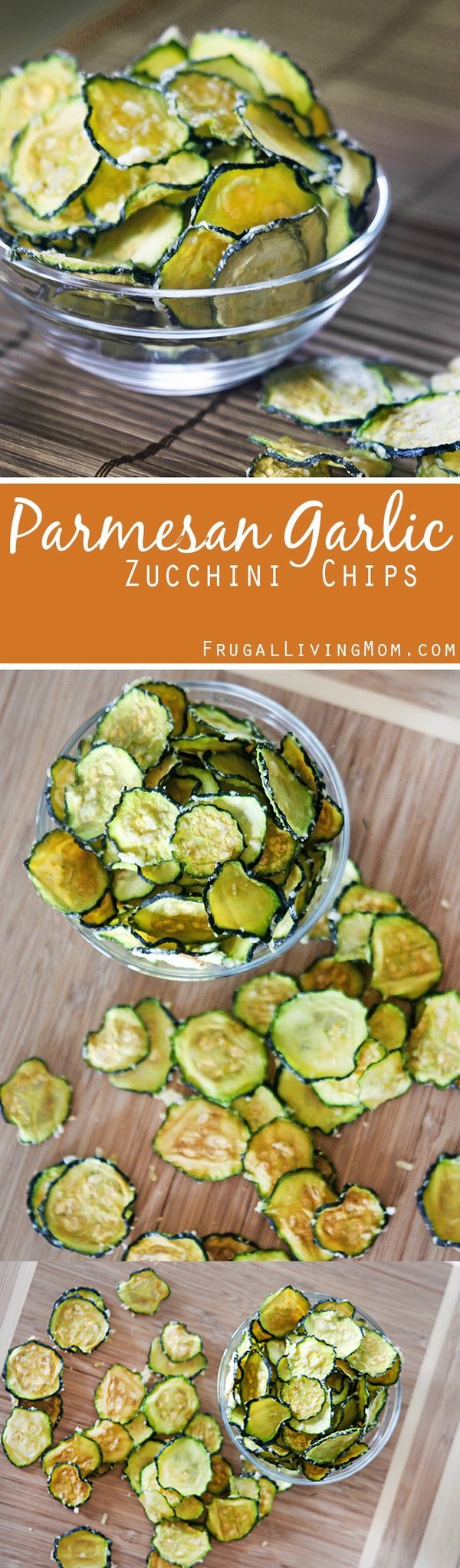 Parmesan Garlic Zucchini Chips